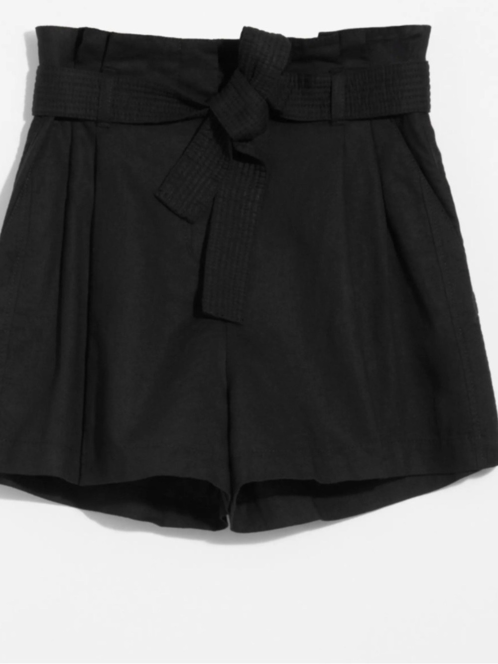 Cisono Shorts | Black Women's Linen  Belt Attached Belt Pull On nwt size 2xl